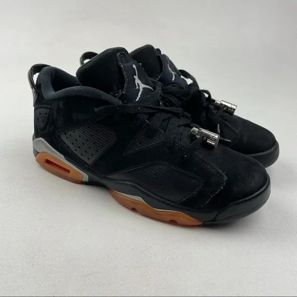 Nike Air Jordan 6 Retro Low GG Size 7Y (768878 022) Black/Sunblush/Silver - Picture 3 of 6